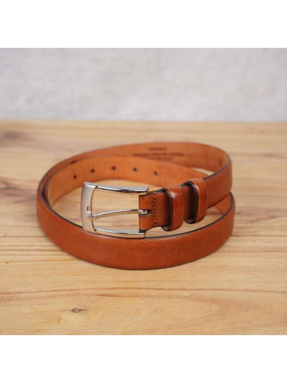 Trafalgar Adult Italian Leather Belt Cameron Warm Honey Cognac Brown Sz 34 Spain